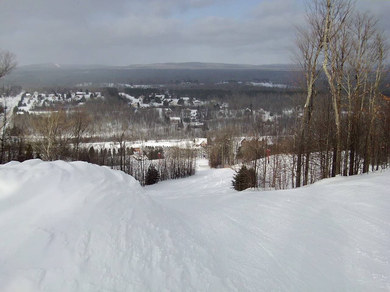 Big Powderhorn Mountain — MI ski resort in winter